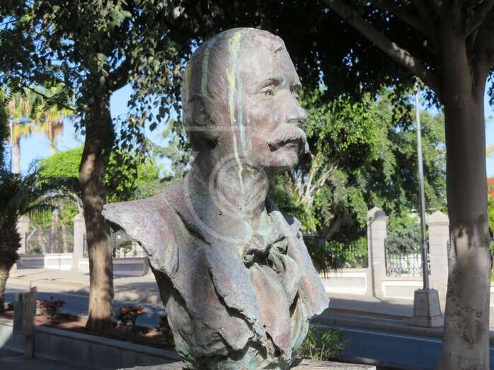 Estado de la escultura, días atrás (Foto TA)